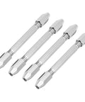 Top Shelf Four Piece Double Ended Pin Vise Micro Drill Kit With Kickass White Steel Bits In A Secure Hex Grip for crafting.