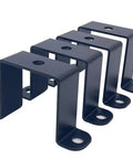 4 Pack 2x2 Square Tube Strap Clamps For 2 Inch Pipes, Beefy Heavy Duty Metal U Bracket Mounts, Powder Coated Black