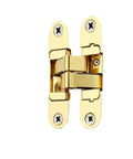 Concealed Door Hinges For Wooden Folding Doors With 180 Degree Swing Hidden In Door And Frame Cross Type Construction Gold Finish