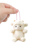 Hand holding plush toy with 100 Pcs Metal Ball Bead Chains 4.72 Inch Adjustable Keychain Beaded Chains With Connectors For DIY Crafts Pink