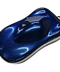Pro Grade Automotive Basecoat Midcoat Paint Gallon Dope Diamond Blue Finish Ready To Spray With Medium Reducer shown in a glossy paint sample.