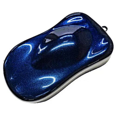 Pro Grade Automotive Basecoat Midcoat Paint Gallon Dope Diamond Blue Finish Ready To Spray With Medium Reducer shown in a glossy paint sample.