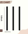 Size chart for Top Shelf Clear Silicone Toilet Refill Hose Replacement 3 Pack Universal 9.8 Inch design, showing dimensions.