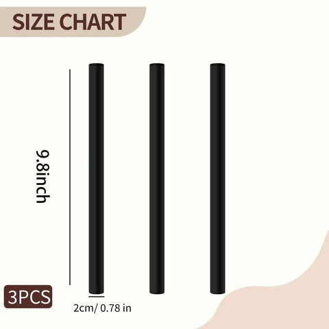 Size chart for Top Shelf Clear Silicone Toilet Refill Hose Replacement 3 Pack Universal 9.8 Inch design, showing dimensions.