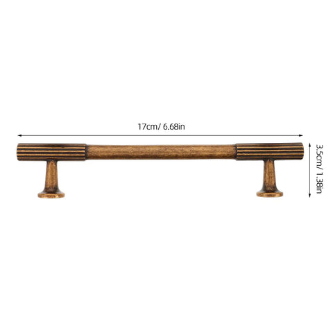 Retro Style Cabinet Handles, 2 Pack Zinc Alloy Pulls in Antique Bronze Finish, 128mm Center to Center, easy install