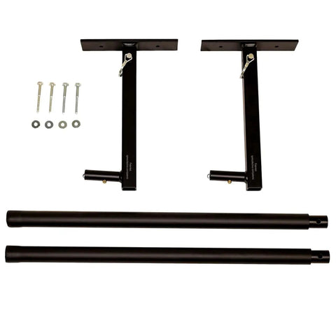Overhead Ladder Rack Ceiling Mount For Garage Storage Holds Ladders Up To 75 Lbs Adjustable Height From 12 To 20 Inches