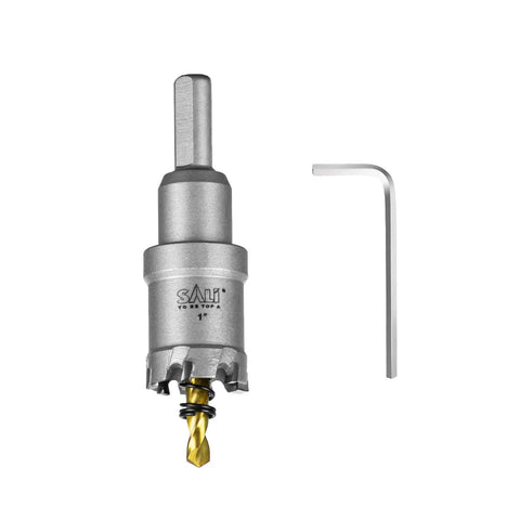 1 Inch Tungsten Carbide TCT Hole Saw Kit With Titanium Plated Pilot Drill Bit For Metal Stainless Steel Iron Wood Plastic