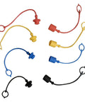 4 Pack Hydraulic Quick Coupler Dust Caps And Plugs For 1/2 Inch ISO 5675 And ISO 7241-A Pioneer Style PVC Covers in 4 colors.