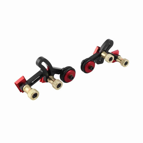 Precision Ball Bearing Roller Guide Wheel For Table Saw Fence Mount Heavy Duty Sealed Bearings with brass bolts and red accents.