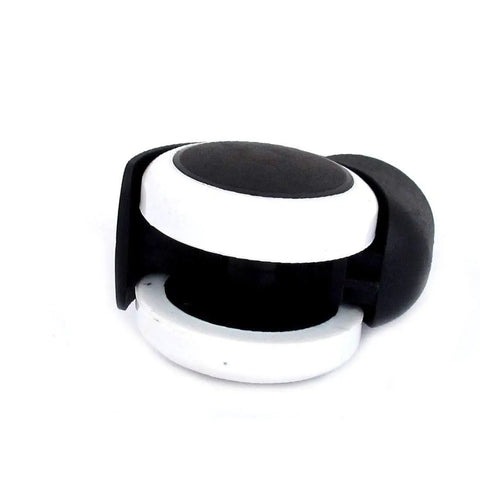 Super Slick Threaded Stem Office Chair Caster Wheels 2 Pack, Badass Heavy Duty Rolling Casters For Task Chairs And Rolling Carts, Straight Up Reliable Plastic Metal Replacement Set Black And White