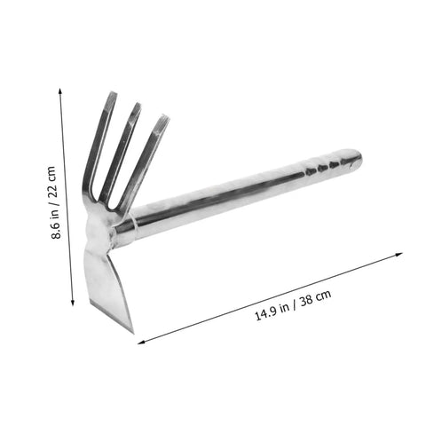 Durable Stainless Garden Hoe For Weeding, Digging, And Soil Prep, Ergonomic Handle Reduces Hand Fatigue, Grab And Go Portable Garden Tool