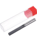 HARFINGTON carbide chucking reamer, 0.25 in dia, straight flute, straight shank, with clear plastic storage tube