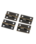 Four bronze gold rotating concealed hinge set for cabinets and drawers, 24x16mm, shown in easy DIY arrangement.