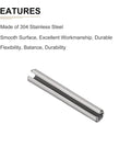 2mm x 16mm Slotted Spring Pin 50 Pack, Durable 304 Stainless Steel Silver Roll Dowel Fastener close-up view