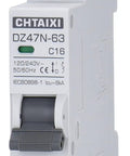 AC Miniature Circuit Breaker 16 Amp 120V To 240V One Pole Curve C Magnetic Trip Overload And Short Circuit Protection Silver Alloy Contacts Flame Retardant Shell Easy Control And Isolation, front view