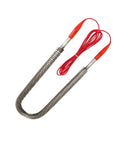 Top Tier 220V 1KW Electric Fin Heater With Waterproof Tubular U Shape Build And 2.5M Power Cord displayed on a white background.