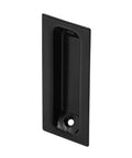 Oblong Closet Door Pull In Solid Brass With Matte Black Finish 1-3/8 Inch Width Fits Doors Up To 1-3/4 Inch Thick 2 Pack