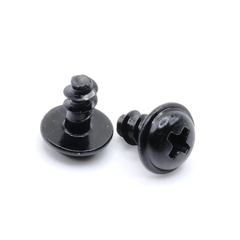 BMW Rear License Plate Screws M5 x 8mm Coarse Thread Stainless Steel Black Oxide Pack of 4 No Rust Easy Install OEM Style Hardware