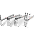 Stainless Steel Do It All Garden Hoe For Planting And Weeding Lightweight Handheld Yard Tool with multiple attachments