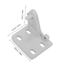 Heavy Duty Metal Refrigerator Door Hinges For Fridges And Coolers With Hardcore Steel Joints, light gray replacement hinge.