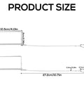 Diagram showing dimensions for 4 Pack Square Trailer Hitch Pins One Quarter By Four Inch Heavy Duty Zinc Plated Carbon Steel Locking Pins