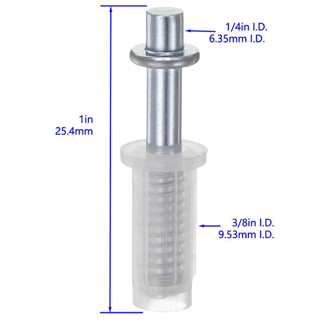 Spring Loaded Bi Fold Door Top Roller Guide Wheel And Top Pivot Kit close-up showing size measurements