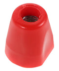 Replacement Nut For Fencing Gear Stainless Steel And Plastic Hardware Kit with a sturdy threaded red plastic exterior