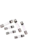 Glass Tube Fuse Assorted Kit for Electronics and Vehicles, 5x20mm and 6x30mm fast blow fuses, displayed on white background.