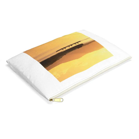 Small Outrigger Canoe Sunset Molokai Hawaii Themed Accessory Pouch Go To Travel Organizer With Zipper Closure 8.35 In Long 5.98 In High