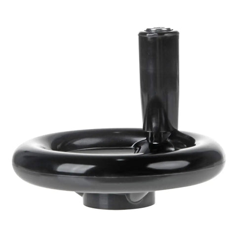 3.94 Inch Hand Wheel With Revolving Handle For Milling Machines, Black 3 Spoked Round Handwheel, 12mm Bore, Precision Adjustment Wheel