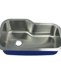 Meridian Undermount Kitchen Sink, 33x22x9 Inch, 16-Gauge 304 Stainless Steel With Brushed Finish, Single Bowl, Quiet Undercoating