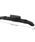 Luggage Repair Button And Replacement Pull Handle Fix Broken Suitcase Grips With Ease Solid Black Plastic handle with size dimensions.