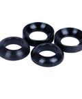 Titanium M6 Washer Set Black TC4 Grade 5 Concave And Convex Washers 12Mm Outer Diameter 4 Pack