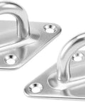 316 Stainless Steel Pad Eye Plate for Sail Shade Rigging, 10mm Thick Ring Eye, Marine Boat Hardware, durable pair set of 2