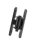 Black heavy-duty exterior door hinge with sealed needle bearing for high-load doors, featuring rugged construction suitable for outdoor use.