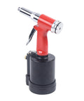 Air Powered Pneumatic Rivet Gun Set For Heavy Duty Riveting, Durable Stainless Steel And Aluminum Alloy Build, Pro-Grade High-Performance Pop Riveter Tool For Quick Pull Rivets, Ideal For Automotive, Metal Fabrication, And DIY, red