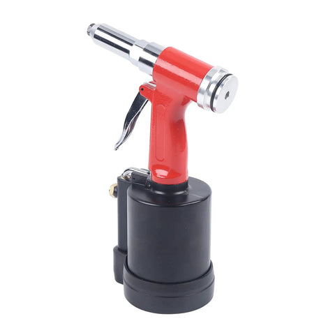 Air Powered Pneumatic Rivet Gun Set For Heavy Duty Riveting, Durable Stainless Steel And Aluminum Alloy Build, Pro-Grade High-Performance Pop Riveter Tool For Quick Pull Rivets, Ideal For Automotive, Metal Fabrication, And DIY, red