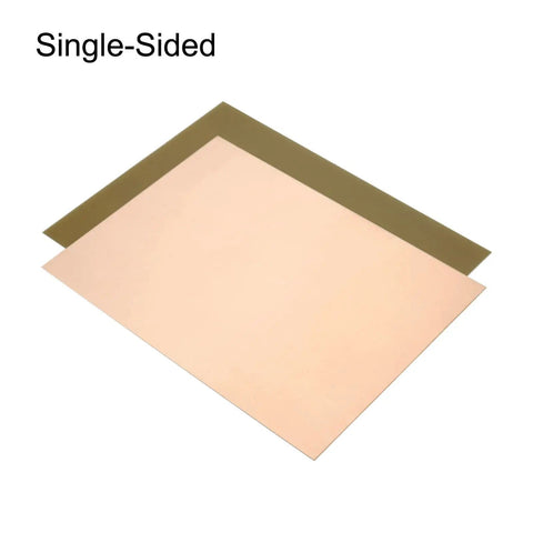 FR4 Copper Clad Laminate PCB Single Sided 200 X 150 X 0.8mm DIY Prototyping Board for Makers and DIYers, angled view
