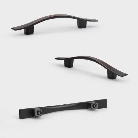 Three oil rubbed bronze cabinet pulls, wave style, from 30 Pack 3 Inch Oil Rubbed Bronze Cabinet Pulls Wave Style Vintage Bronze Drawer Pulls