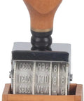 Top Shelf Adjustable Roller Date Stamp Nail Those Day Month Year Marks Zero Hassle Library Organizer And Craft Essential For Scrapbooking Journaling Office Work Dead Simple And Super Reliable, wood grip date roller stamper.