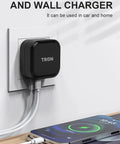Game Changer 36W Fast Charger With Straight Up Dual Usb C And Universal Usb A Ports For Phones Tablets And Earbuds Compact Wall Car Adapter delivering power to devices.