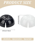4 Pack Plastic Protective Hat Liner Inserts For Baseball Caps White And Black Lightweight Breathable Bump Cap Inserts For Head Protection
