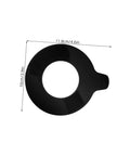 Heavy Duty Rubber Washer Kit For Excavator Boom Bushing Two Pack, black round rubber pad with central hole, 11.8cm diameter.