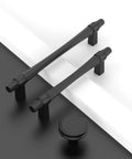 Matte Black Cabinet Pulls 5 Inch 128mm Hole Center 10 Pack Drawer Handles For Kitchen Cabinets And Bathroom Vanity Doors Hardware With Durable Construction And Easy Installation ZH0074