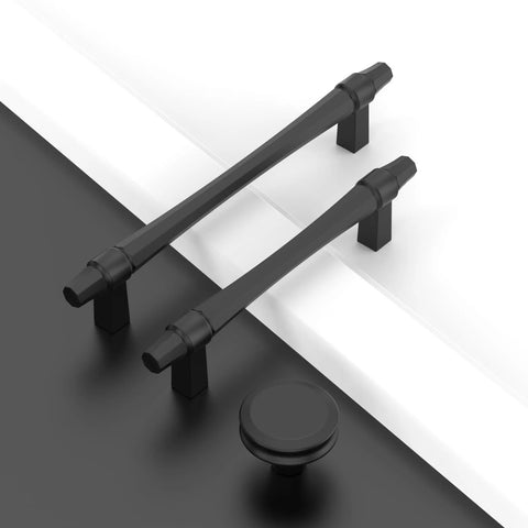 Matte Black Cabinet Pulls 5 Inch 128mm Hole Center 10 Pack Drawer Handles For Kitchen Cabinets And Bathroom Vanity Doors Hardware With Durable Construction And Easy Installation ZH0074