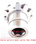 Reverse Gear and Drive Gear Set With 12 Teeth, Internal Spline 6 Teeth, 20mm Spline Inner Diameter, close-up view with measurements