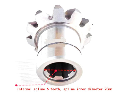Reverse Gear And Drive Gear Set With 12 Teeth Internal Spline 6 Teeth Spline Inner Diameter 20mm Optical Axis Outer Diameter 30mm Optical Axis Length 25mm Two Pieces Per Lot