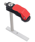 Heavy Duty Stainless Steel Hold Down Clamps For Woodworking Benchtop Setup With Quick Release Mechanism and no sweat operation, close-up view.
