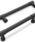 Matte Black Cabinet Pulls 10 Pack 5 Inch 128mm Hole Centers Aluminum Kitchen Cabinet Handles For Doors Drawers Durable Hardware Upgrade For Modern Homes