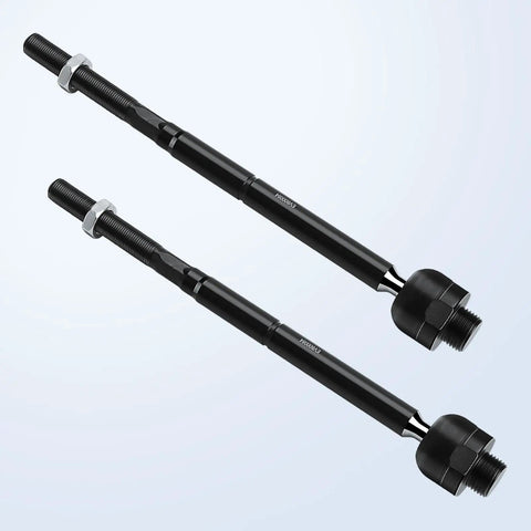6 Piece Beefed Up Tie Rod End Kit With 4 Inner And Outer Tie Rod Ends And Boots For 2007 2013 Chevy Silverado Avalanche Suburban Tahoe GMC Sierra Yukon XL 1500 Cadillac Escalade ESV EXT Replacement, black steel tie rods